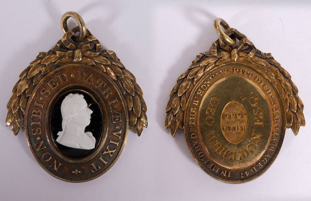 Early 19th century Pitt Club medal. at Whyte's Auctions