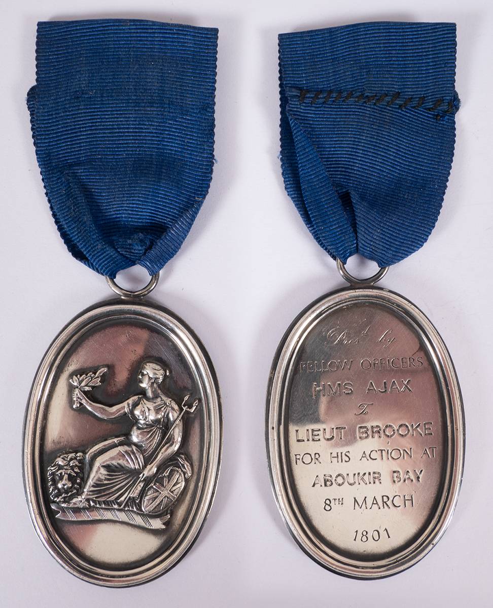 1801 (8 March) silver medal to Lieutenant Brooke of HMS Ajax at Whyte's Auctions