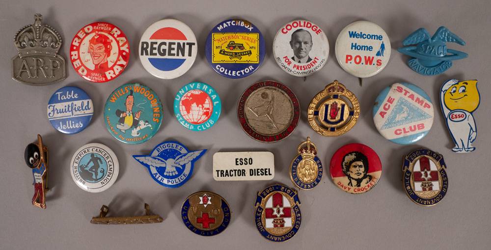 1940s to 1960s Northern Ireland and other badges (9) at Whyte's Auctions