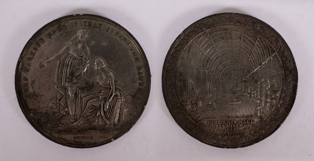 1852 Cork Exhibition and other Irish medals and a badge. (5) at Whyte's Auctions