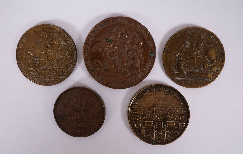18th/19th century bronze medals including Frederick The Great, Roguelin, Venice etc. (4) at Whyte's Auctions