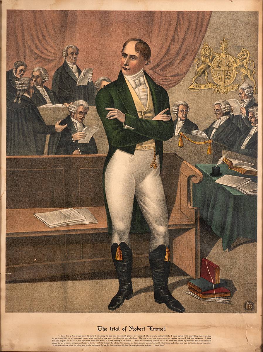[1803] The Trial of Robert Emmet, a 19th century coloured print. at Whyte's Auctions