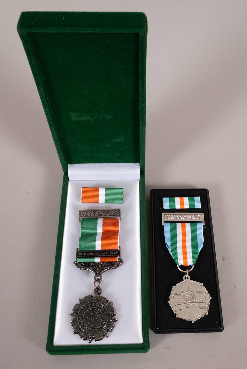 1916 Rising Centenary Medals issued by the Irish Government to An Garda Sochna and the Defence Forces. (2) at Whyte's Auctions