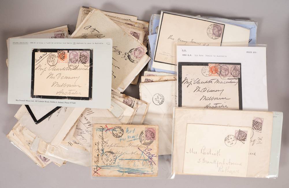 1850s to 1890s collection of letters and envelopes, mostly of Irish interest. (150+) at Whyte's Auctions