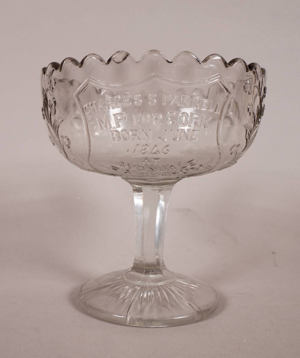 Circa 1880 commemorative glass bowl for Charles Stewart Parnell at Whyte's Auctions