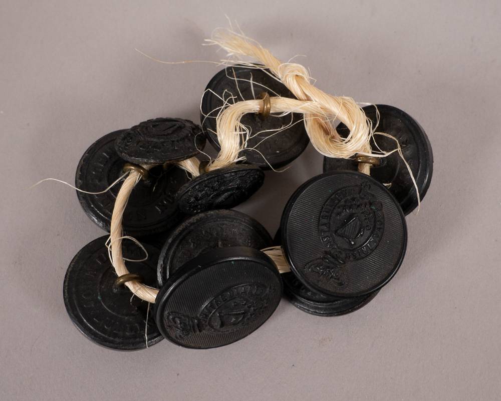 Royal Irish Constabulary complete set of buttons (10) at Whyte's Auctions