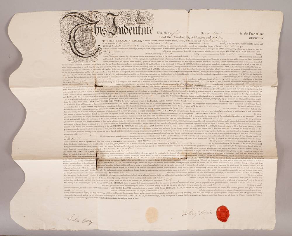 1815-1831 Indentures for property in Co. Down at Whyte's Auctions