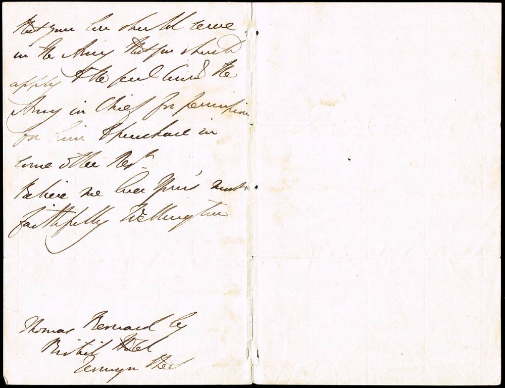 1832 (20 June) Duke of Wellington letter to Thomas Bernard. at Whyte's Auctions
