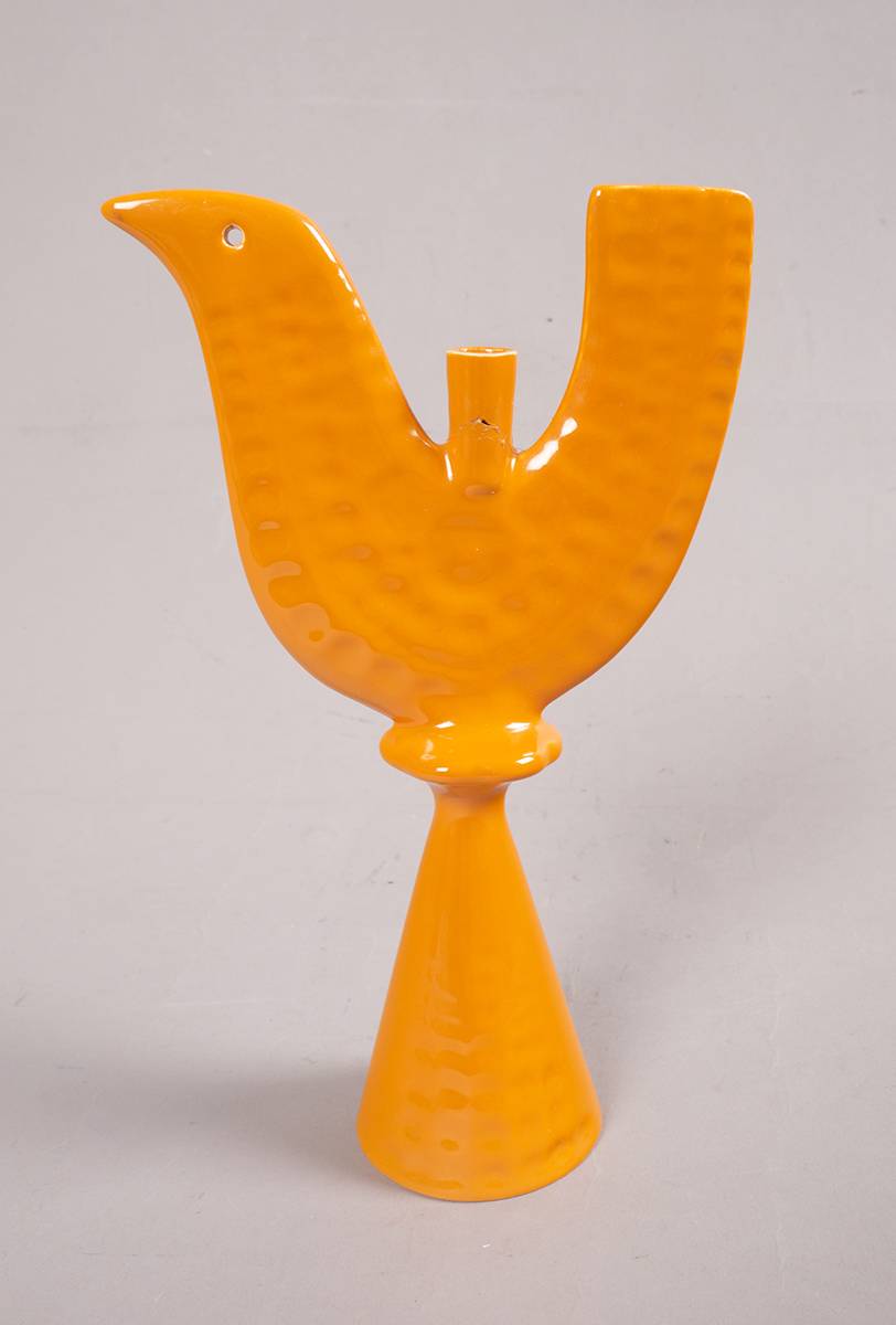 ORANGE BIRD TAPER STICK, 1964-65 by John ffrench sold for 150 at Whyte's Auctions