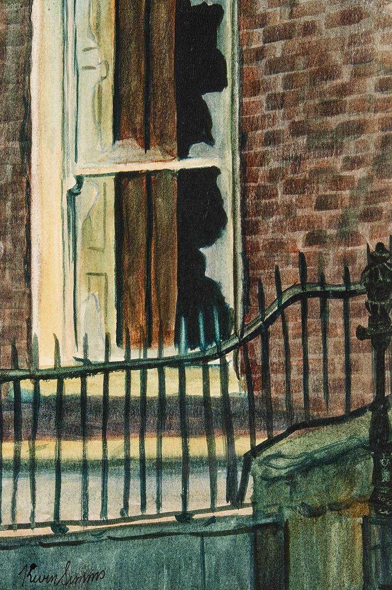 BROKEN WINDOW, DUBLIN by Kevin Simms (b.1932) at Whyte's Auctions