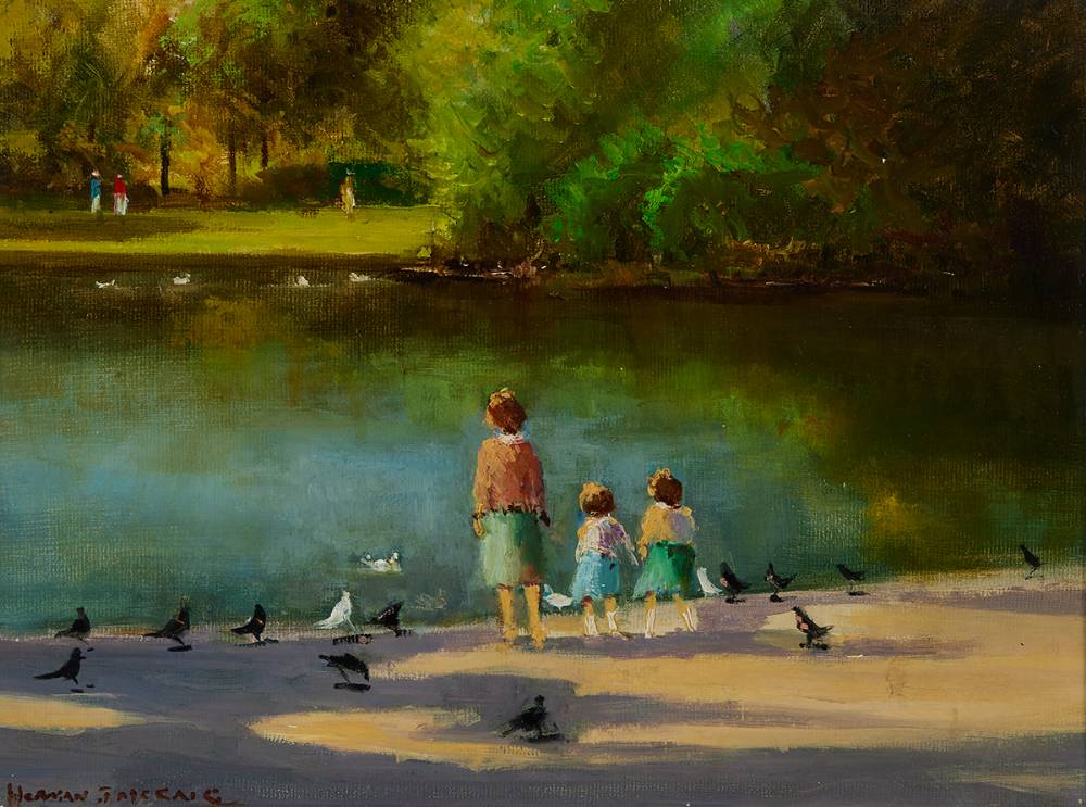 THE DUCK POND, ST. STEPHEN'S GREEN, DUBLIN by Norman J. McCaig (1929-2001) at Whyte's Auctions