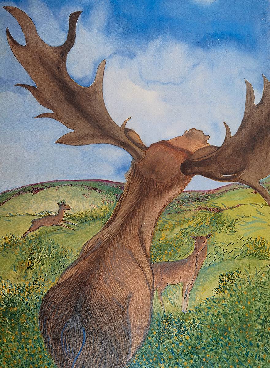 THE IRISH ELK by Pauline Bewick sold for 460 at Whyte's Auctions