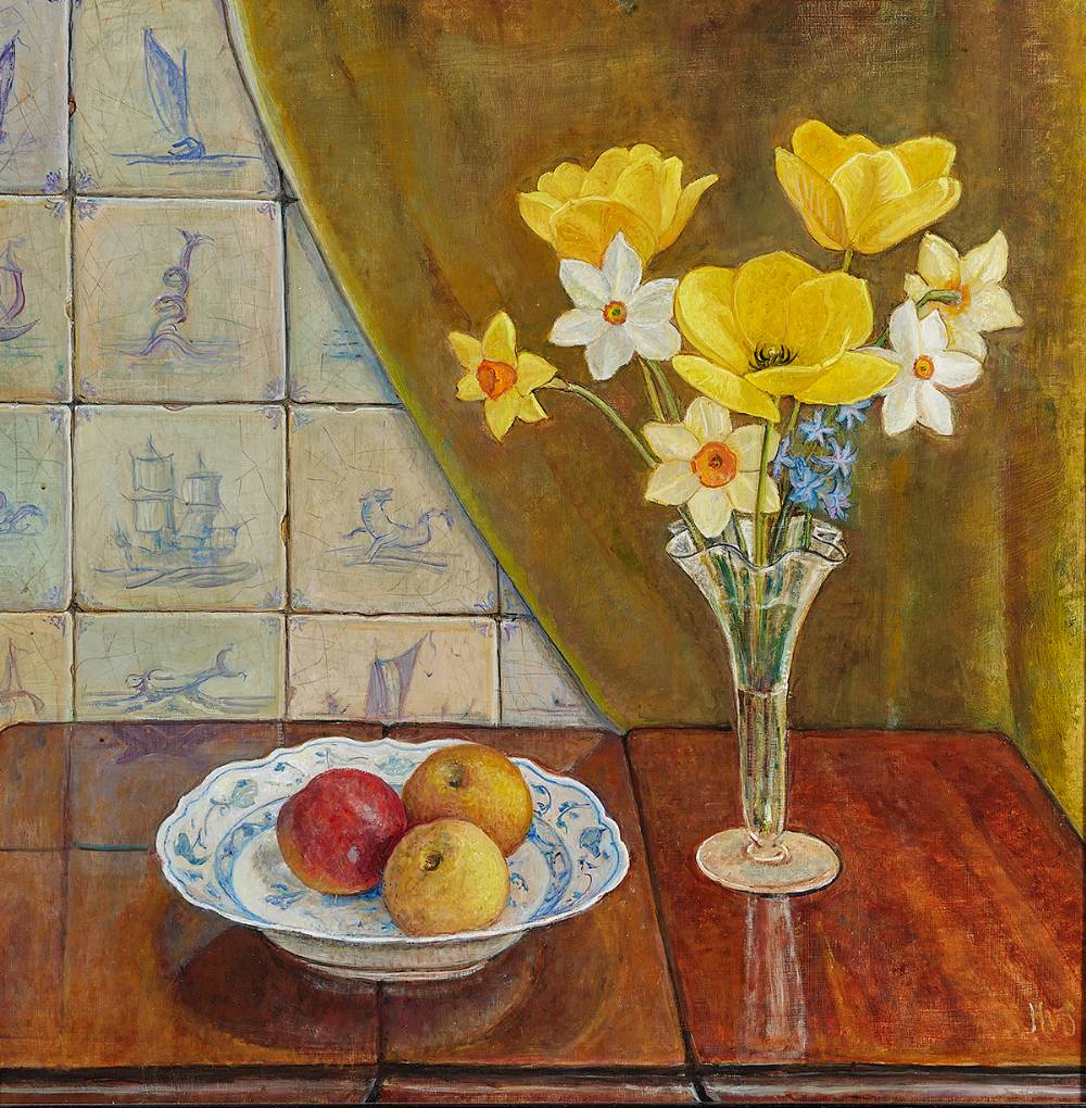 FRUIT, FLOWERS AND TILES by Hilda van Stockum HRHA (19082006) at Whyte's Auctions