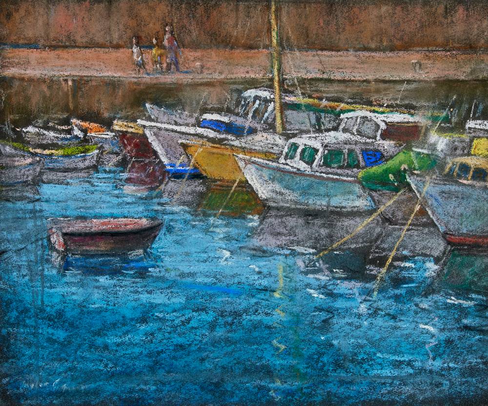 BOATS IN HARBOUR by Robert Taylor Carson HRUA (1919-2008) at Whyte's Auctions
