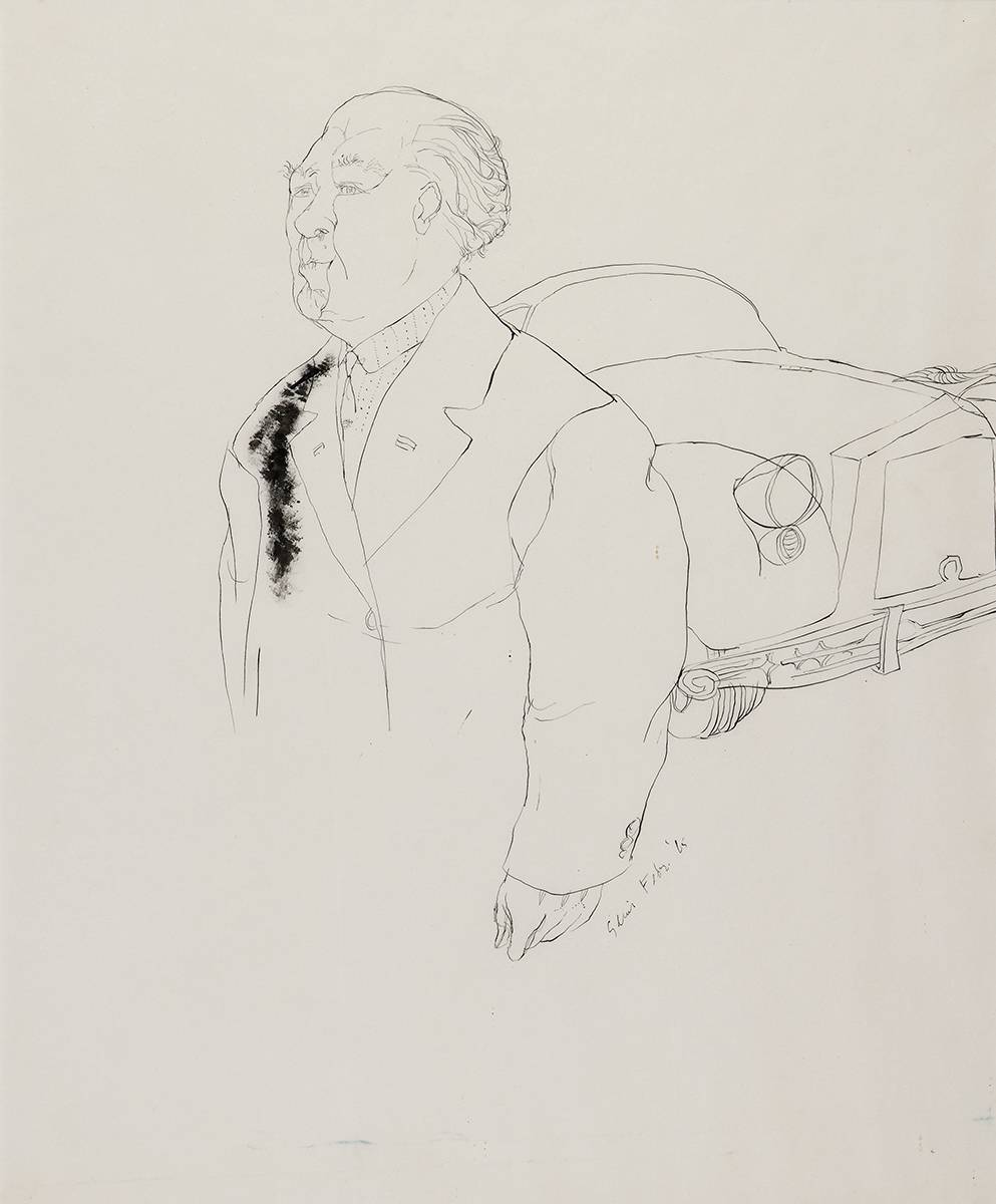 MAN WITH CAR, FEBRUARY 1965 by Piet Sluis sold for 40 at Whyte's Auctions