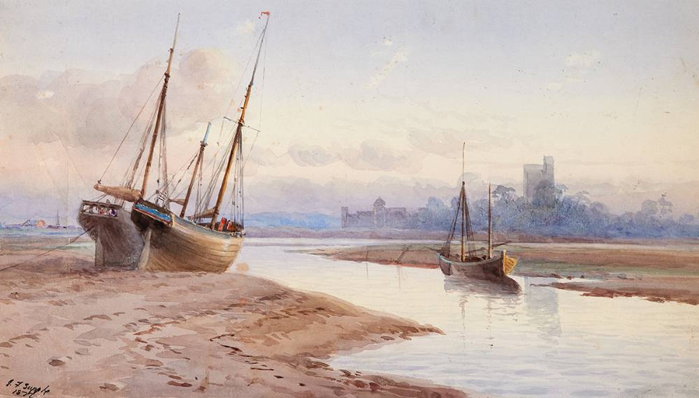 BEACHED BOATS, 1872 by John F. Supple sold for 280 at Whyte's Auctions