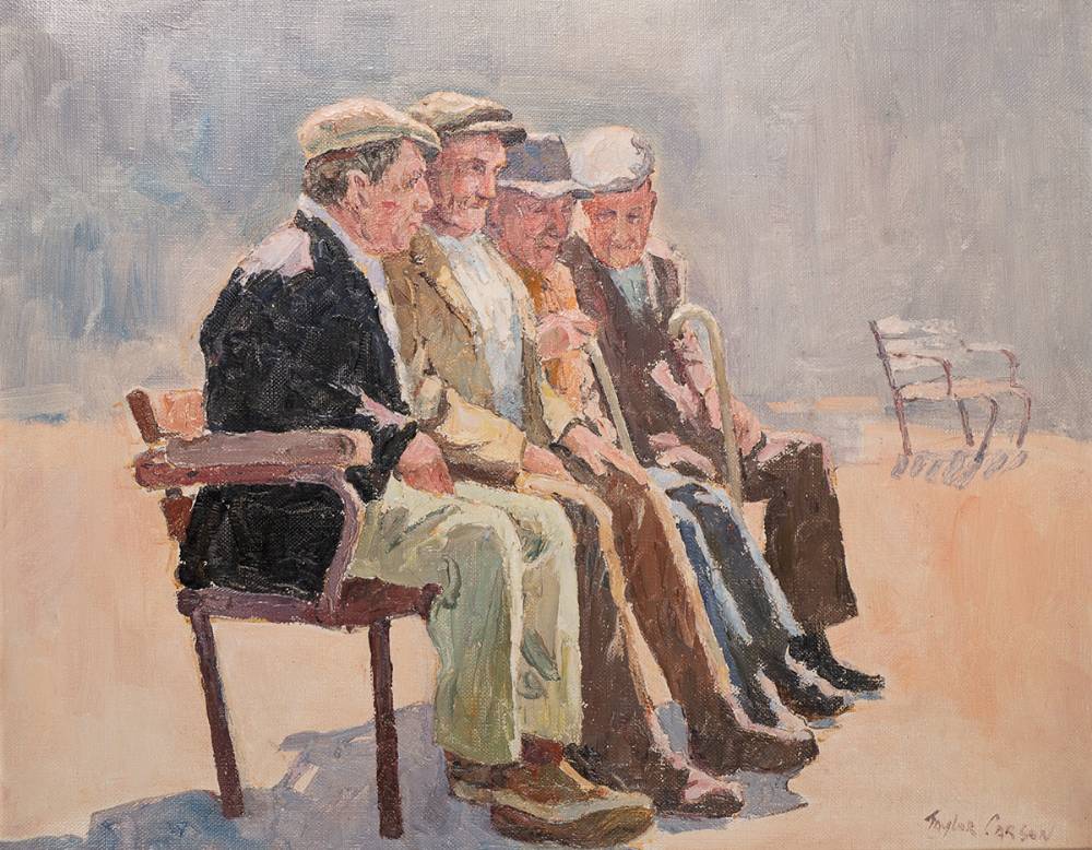 PENSIONER'S CORNER, 1980 by Robert Taylor Carson HRUA (1919-2008) at Whyte's Auctions