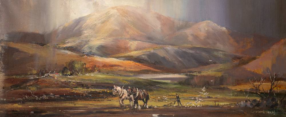PLOUGHING HORSES by Kenneth Webb RWA FRSA RUA (b.1927) at Whyte's Auctions