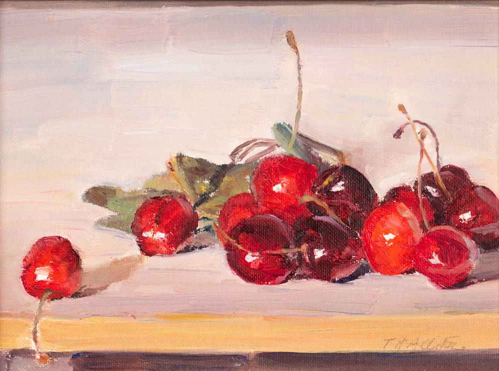 STILL LIFE WITH CHERRIES by Therese McAllister (b.1951) at Whyte's Auctions