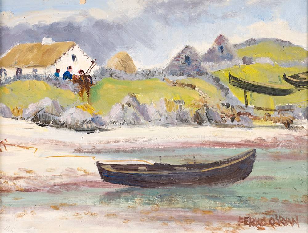 NEAR CLIFDEN, CONNEMARA (STUDY), EASTER 1959 by Fergus O'Ryan sold for 190 at Whyte's Auctions