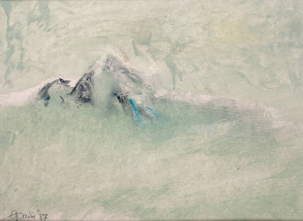 SKELLIGS IN THE MIST, 1987 by Gerald Davis (1938-2005) at Whyte's Auctions
