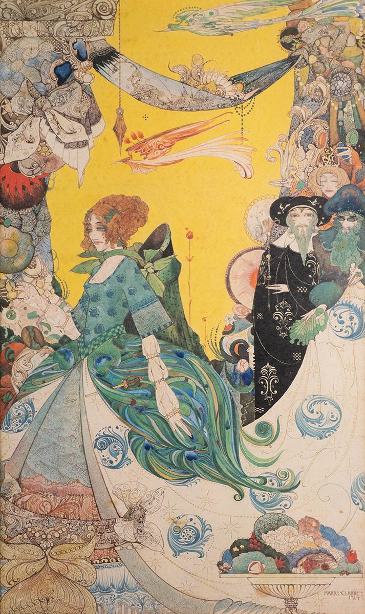 THE LADY OF DECORATION, 1914 by Harry Clarke sold for 1,500 at Whyte's Auctions