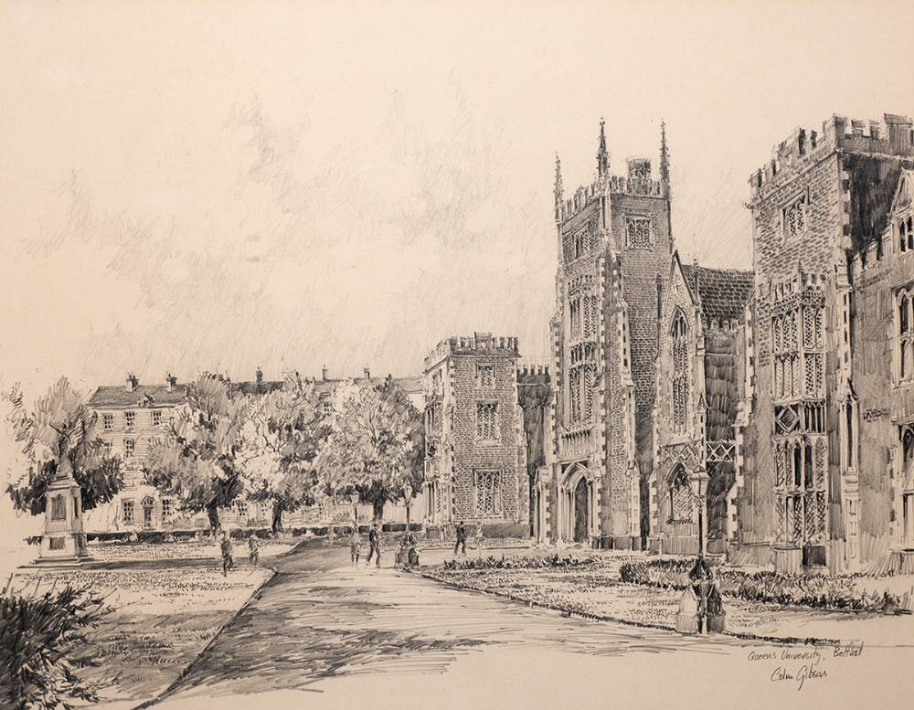 QUEENS UNIVERSITY, BELFAST by Colin Gibson (b.1948) at Whyte's Auctions