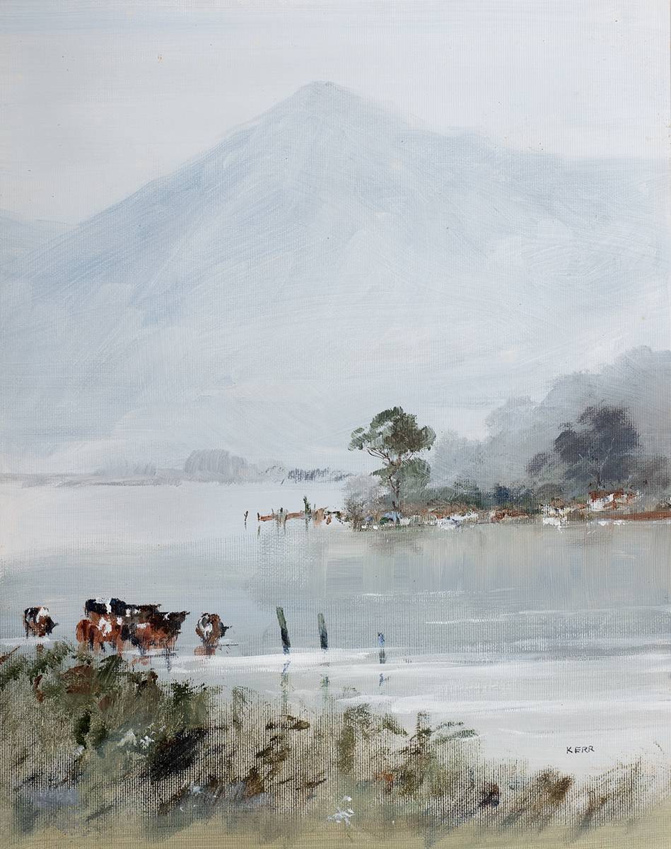 CRUMMOCK WATER, LAKE DISTRICTS, 1991 by Tom Kerr (b.1925) at Whyte's Auctions
