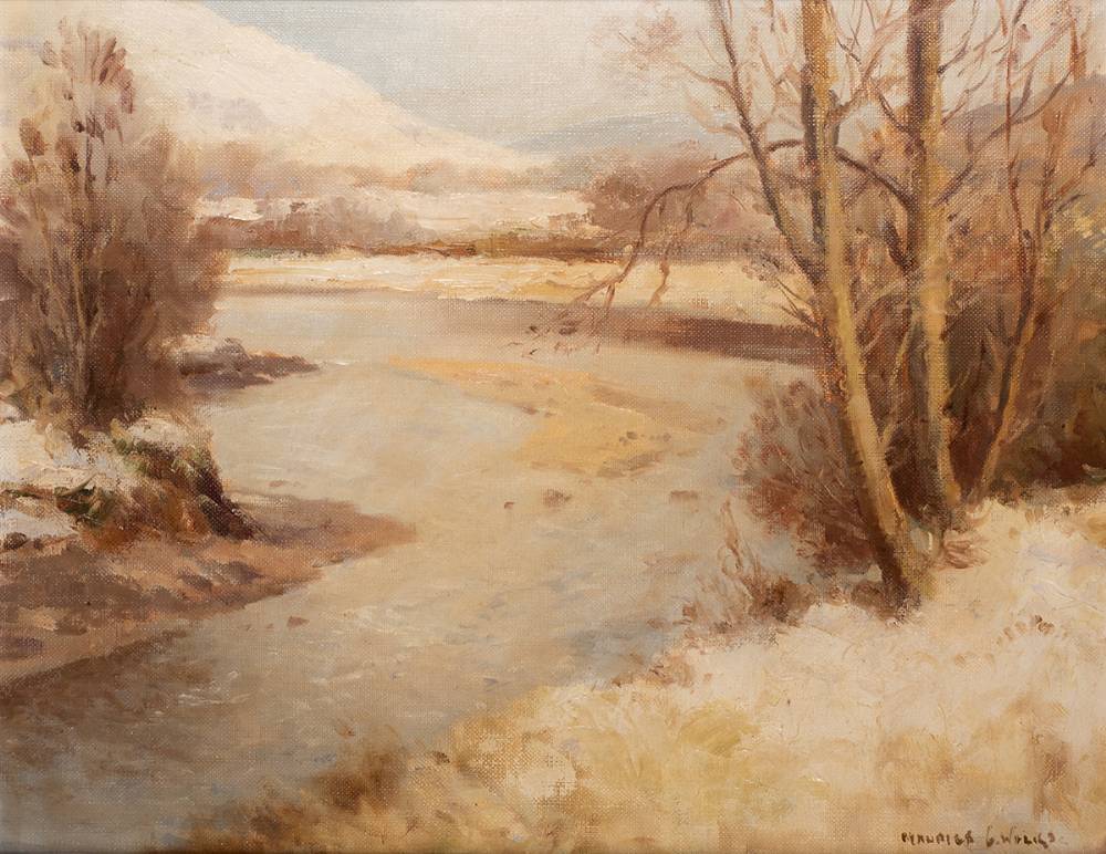 SNOW IN GLENDUN, COUNTY ANTRIM by Maurice Canning Wilks RUA ARHA (1910-1984) at Whyte's Auctions