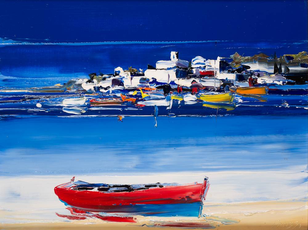 BOAT ON A BEACH by Stefano Trozzi sold for 160 at Whyte's Auctions