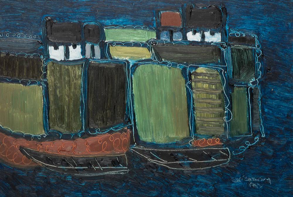 HARBOUR SCENE, 1962 by Sen McSweeney sold for 2,400 at Whyte's Auctions