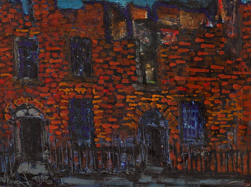 STREET SCENE, DUBLIN, 1960 by Sen McSweeney sold for 1,900 at Whyte's Auctions