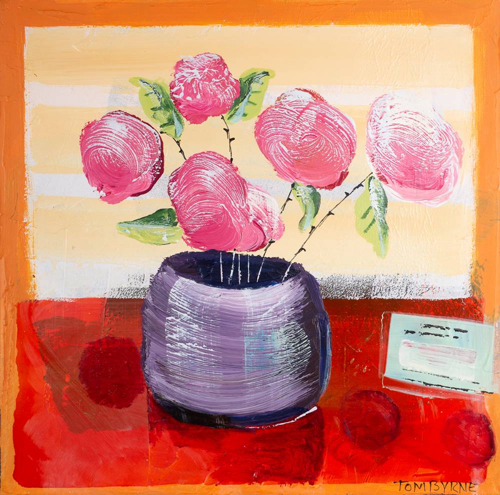 STILL LIFE WITH FLOWERS by Tom Byrne (b.1962) at Whyte's Auctions