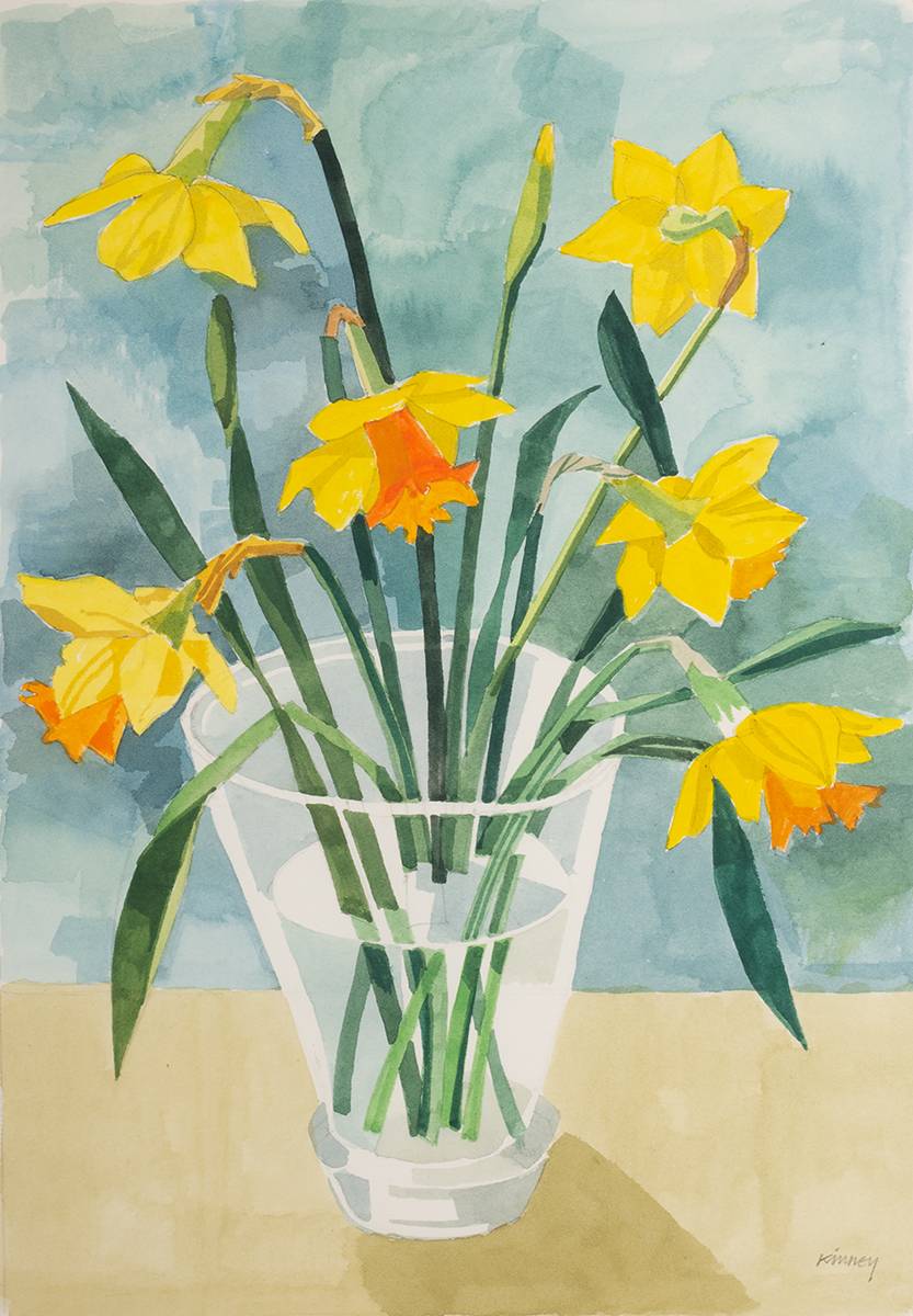 STILL LIFE WITH DAFFODILS, 2005 by Desmond Kinney (1934-2014) at Whyte's Auctions