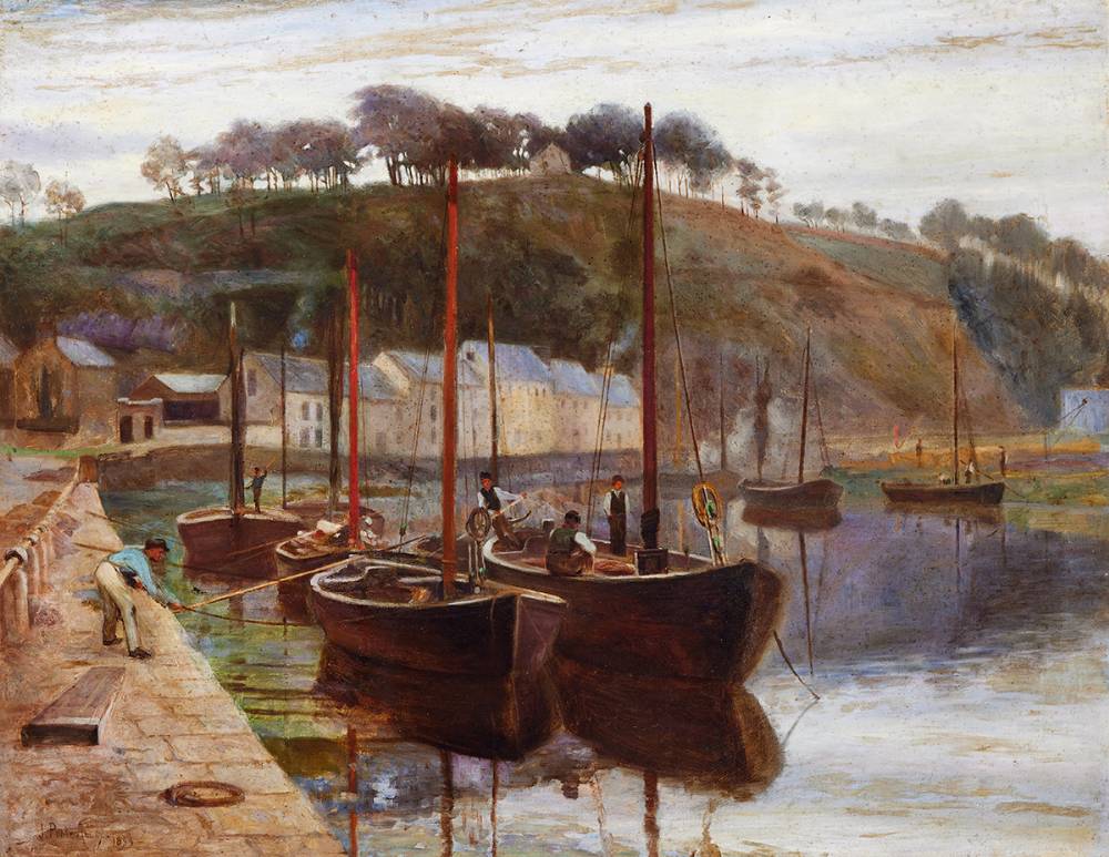 HARBOUR SCENE, 1899 by Joseph Poole Addey sold for �2,900 at Whyte's Auctions