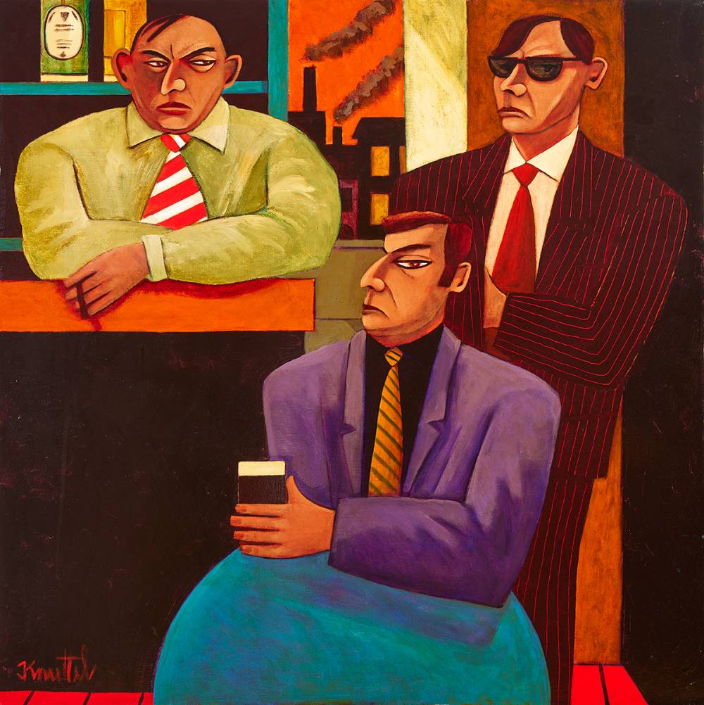 THREE GENTLEMEN by Graham Knuttel sold for 6,000 at Whyte's Auctions