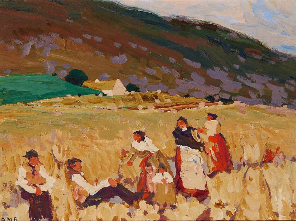 GATHERING HAY, WEST OF IRELAND by Charles Vincent Lamb sold for 4,200 at Whyte's Auctions