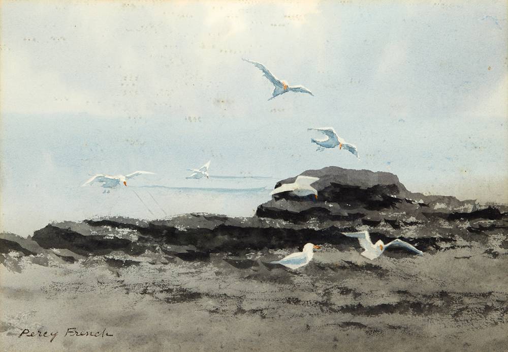 SEAGULLS BY THE SHORE by William Percy French (1854-1920) at Whyte's Auctions