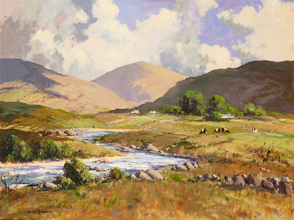GLENDUN RIVER, GLENS OF ANTRIM by George K. Gillespie RUA (1924-1995) at Whyte's Auctions