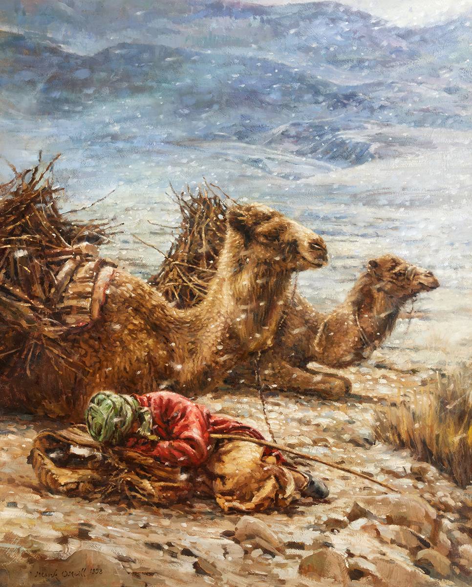 RESTING CAMEL DRIVER, 1998 by Mark O'Neill sold for 5,800 at Whyte's Auctions