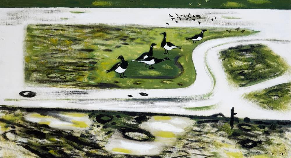 BRENT GEESE ON THE SALT FLATS by Norah McGuinness HRHA (1901-1980) at Whyte's Auctions
