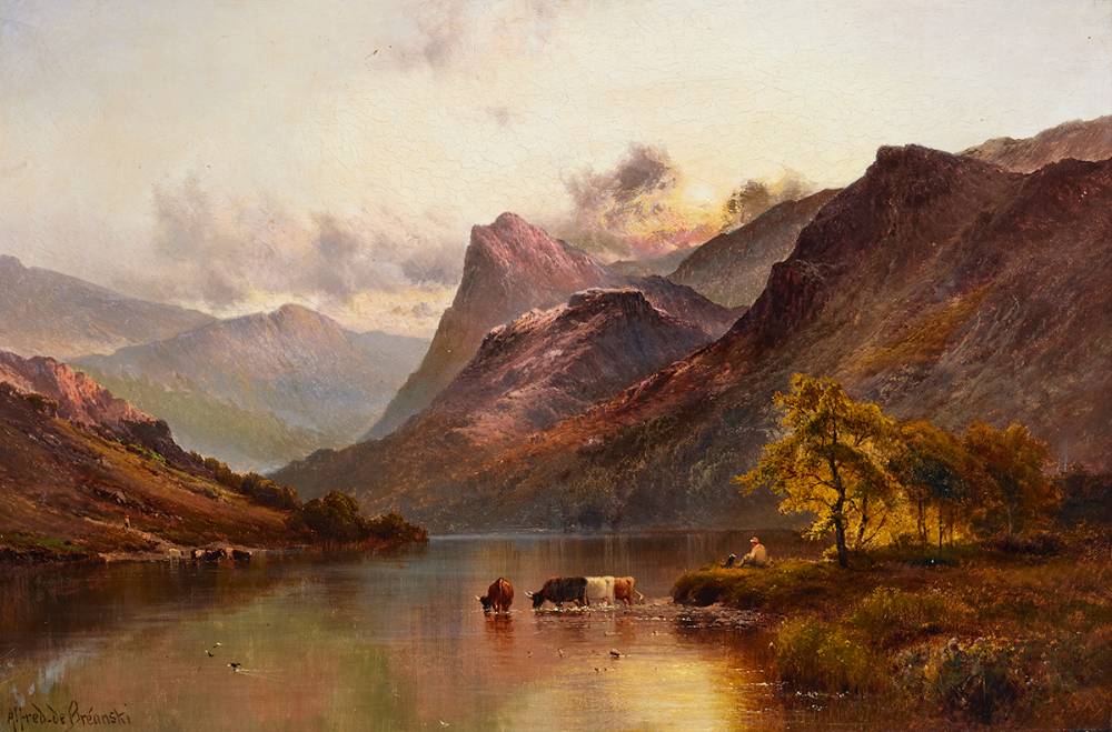 LOCH AWE, SCOTLAND by Alfred de Breanski RBA (British, 1852-1928) at Whyte's Auctions