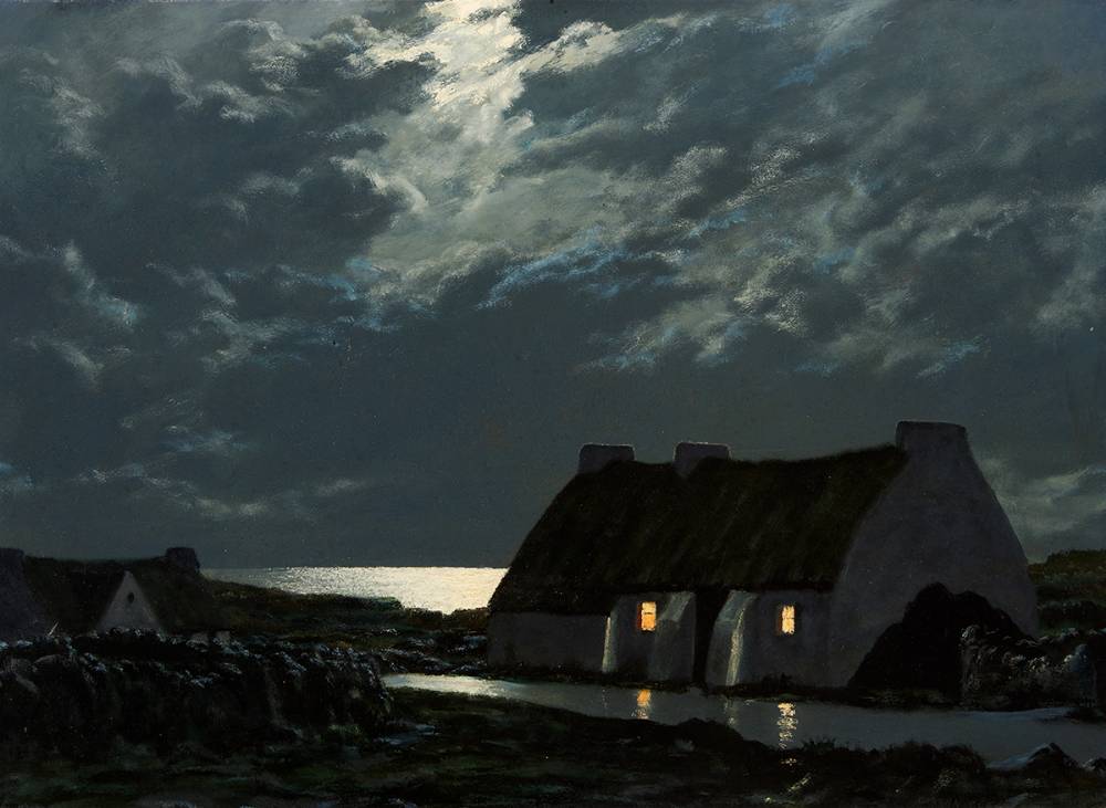 NIGHT, AFTER RAIN, COUNTY DONEGAL by Ciaran Clear sold for 4,000 at Whyte's Auctions