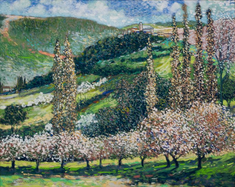 WALNUT TREES NEAR VETZ, DORDOGNE, 1993 by Victor Richardson sold for 750 at Whyte's Auctions