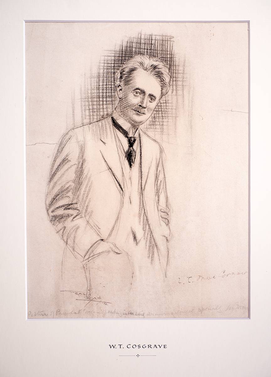 PORTRAITS OF POLITICAL FIGURES [SET OF TEN] by Frank Leah sold for 1,500 at Whyte's Auctions