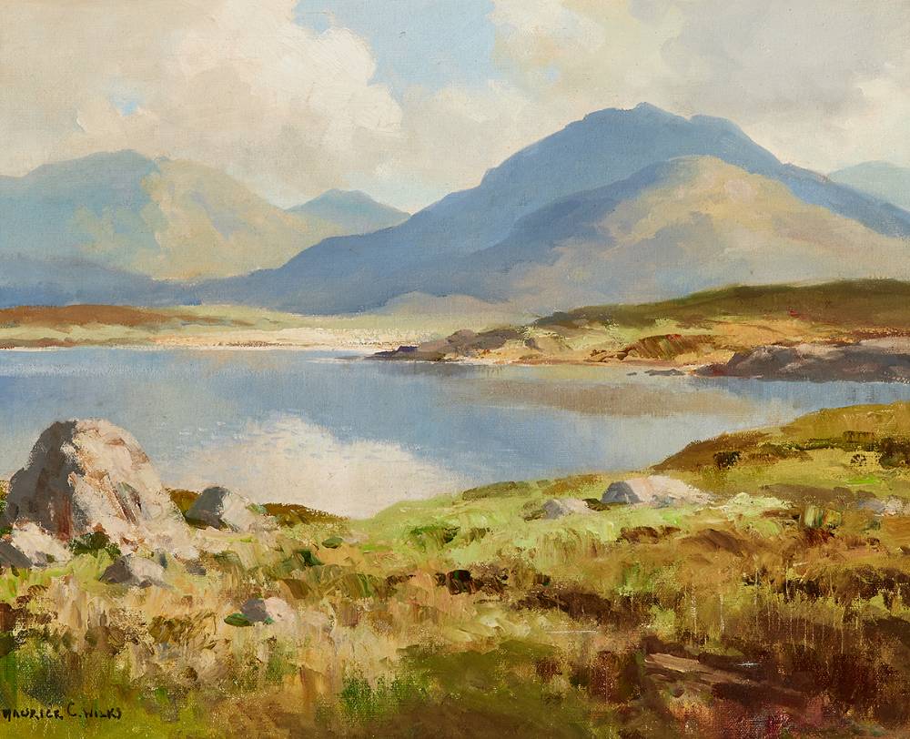 LOUGH DERRYCLARE, CONNEMARA, COUNTY GALWAY by Maurice Canning Wilks RUA ARHA (1910-1984) at Whyte's Auctions