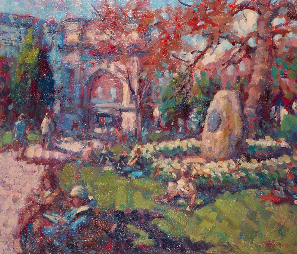 ST. STEPHEN'S GREEN, DUBLIN by Norman Teeling sold for 580 at Whyte's Auctions