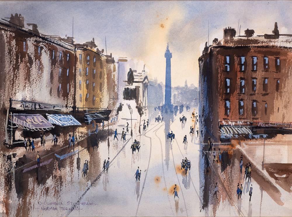 O'CONNELL STREET, DUBLIN by Norman Teeling sold for 420 at Whyte's Auctions