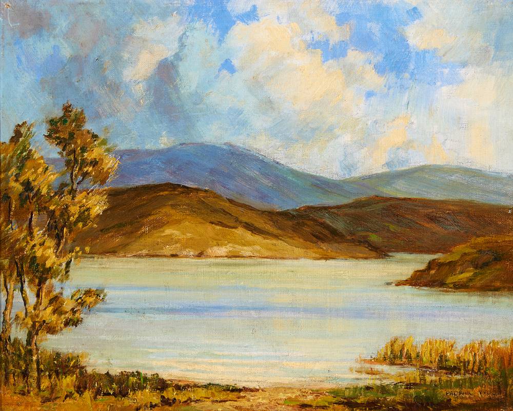 LAKE AND MOUNTAIN SCENE by Padraic Woods RUA (1893-1991) at Whyte's Auctions