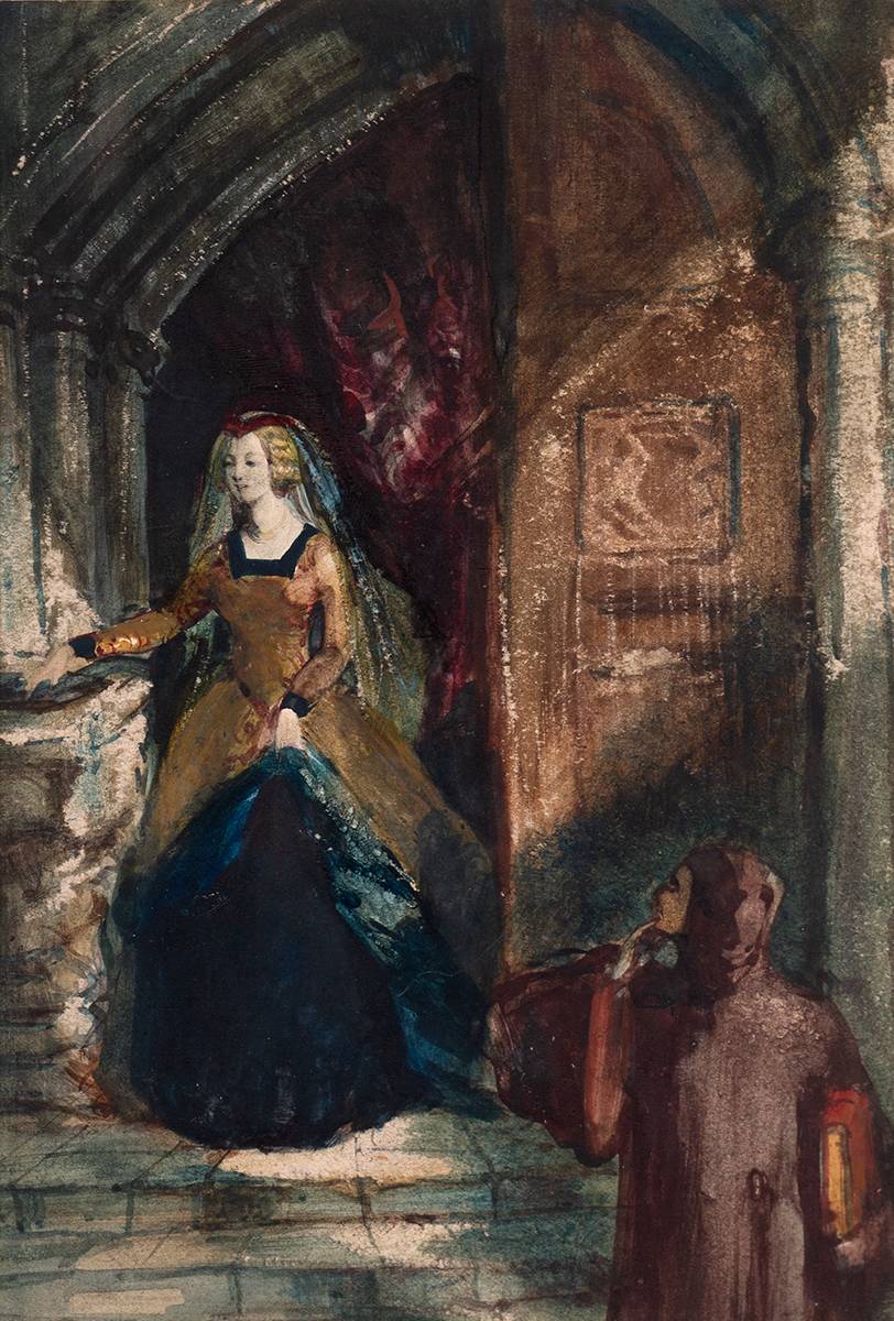 LADY IN A CHAPEL by Samuel Skillen (c.1819-1847) at Whyte's Auctions